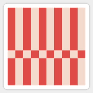 Vertical Red Stripes Pattern Sticker